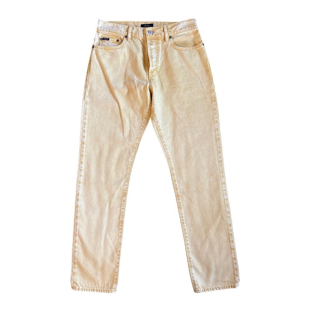 Women’s Polo Ralph Lauren The Callen High Rise Slim Yellow Ankle Jeans Size 27
